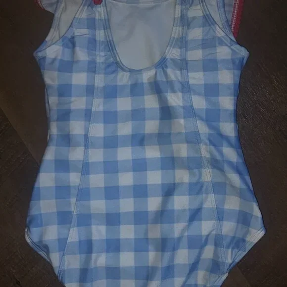 Girls Gingham Bathing Suit - Picture 2 of 3